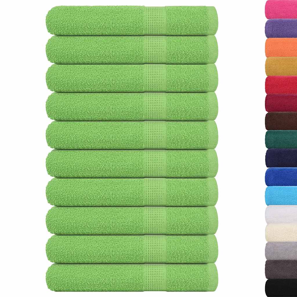 Asciugamani per sauna FROGN 10 pezzi Verde mela 80x200 cm 360 g/m²