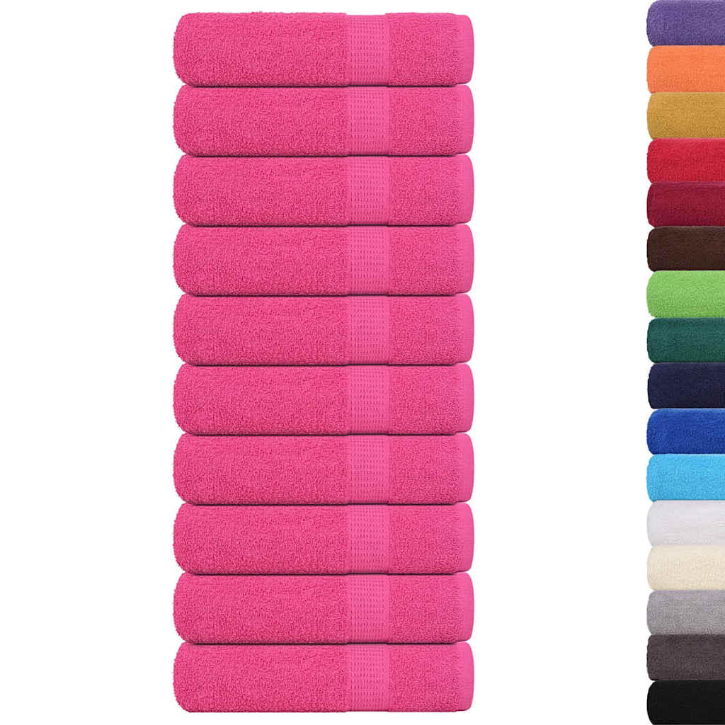 Asciugamani da Doccia FROGN 10 pz Rosa 70x140 cm 360 g/m²