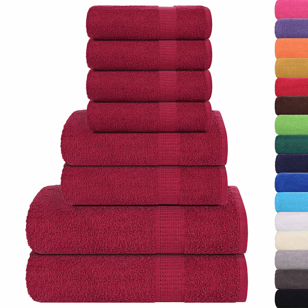 Set di asciugamani 8 pezzi FROGN Bordeaux 360 g/m²