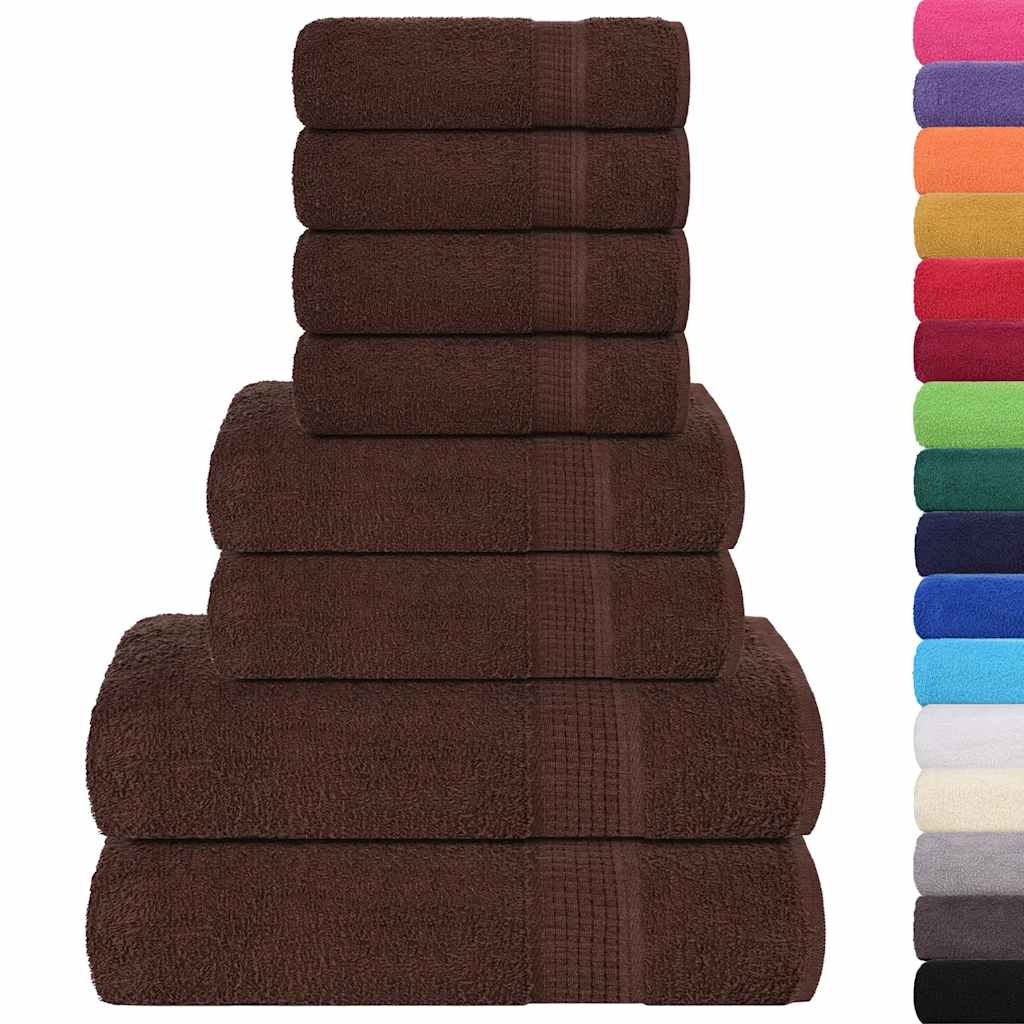Set di asciugamani 8 pezzi FROGN Marrone 360 g/m²
