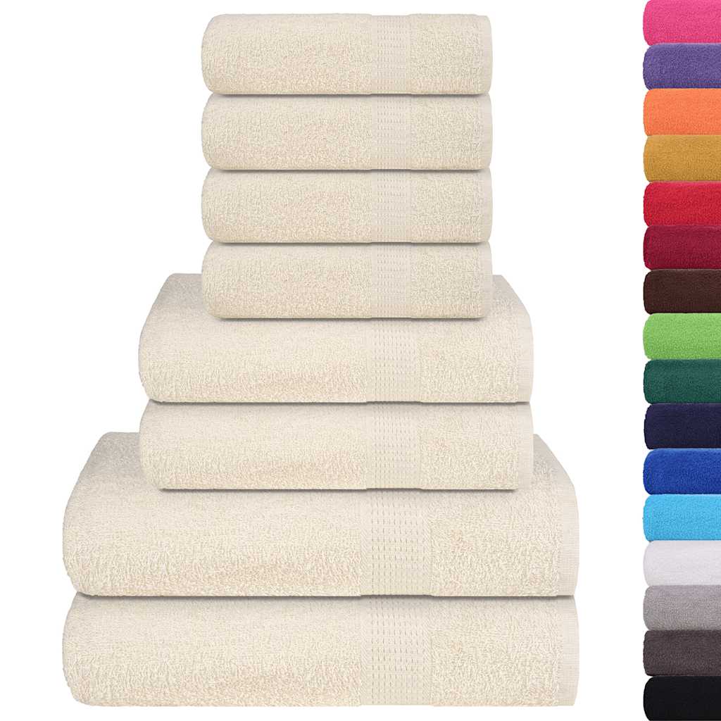 Set di asciugamani 8 pezzi FROGN Crema 360 g/m²