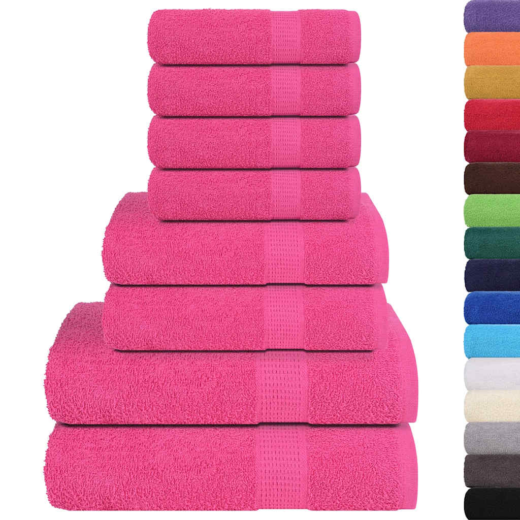 Set di asciugamani 8 pezzi FROGN Rosa 360 g/m²