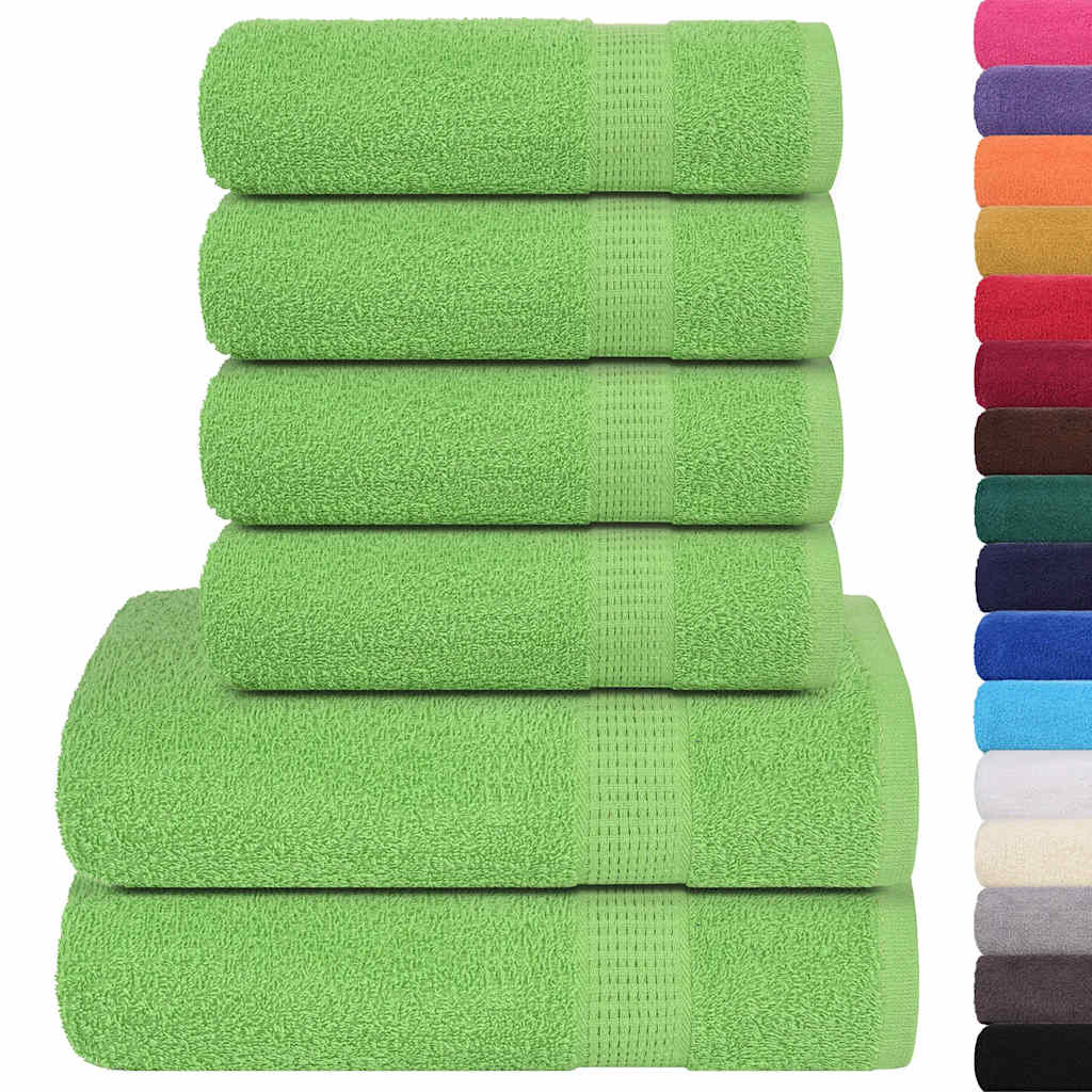 Set di asciugamani 6 pezzi FROGN Verde mela 360 g/m²