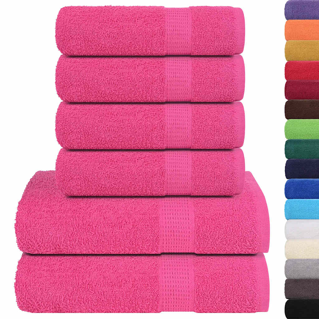 Set di asciugamani 6 pezzi FROGN Rosa 360 g/m²