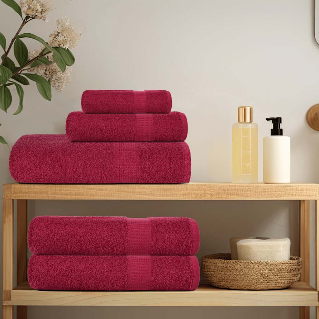 Set di asciugamani 12 pezzi FROGN Bordeaux 360 g/m²