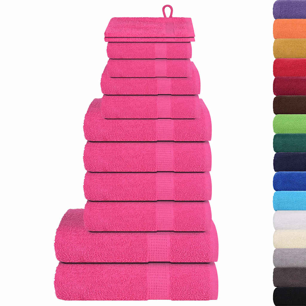 Set di asciugamani 12 pezzi FROGN Rosa 360 g/m²