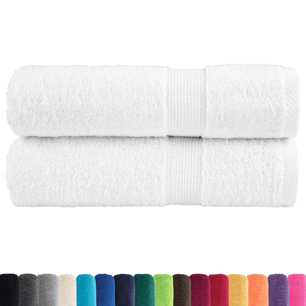 Asciugamani Premium SOLUND 2 pz Bianco 50x100 cm 600 g/m²