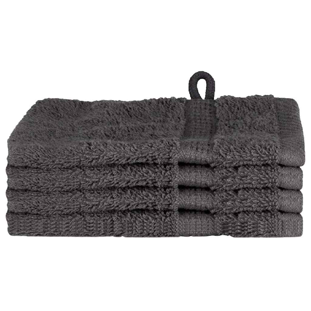 Asciugamano per Ospiti SOLUND 4 pz Antracite 15 x 21 cm 550 gsm