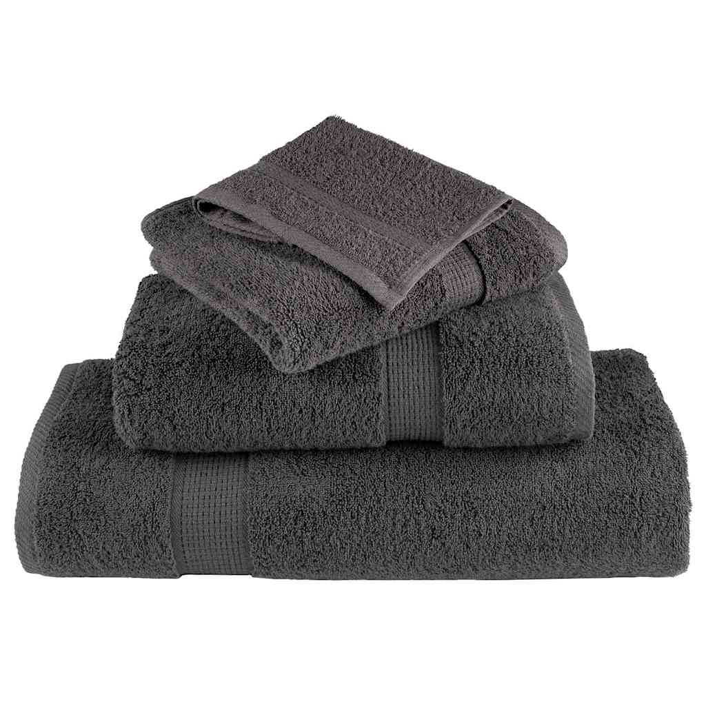 Asciugamano per Ospiti SOLUND 10 pz Antracite 15 x 21 cm