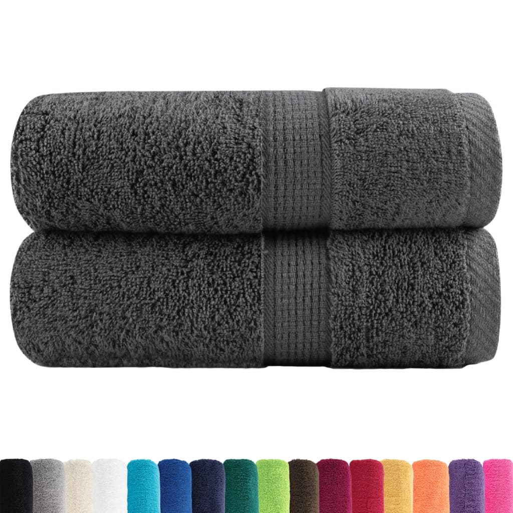 Asciugamani per ospiti Premium SOLUND 2 pz Antracite 30x50 cm 600 g/m²
