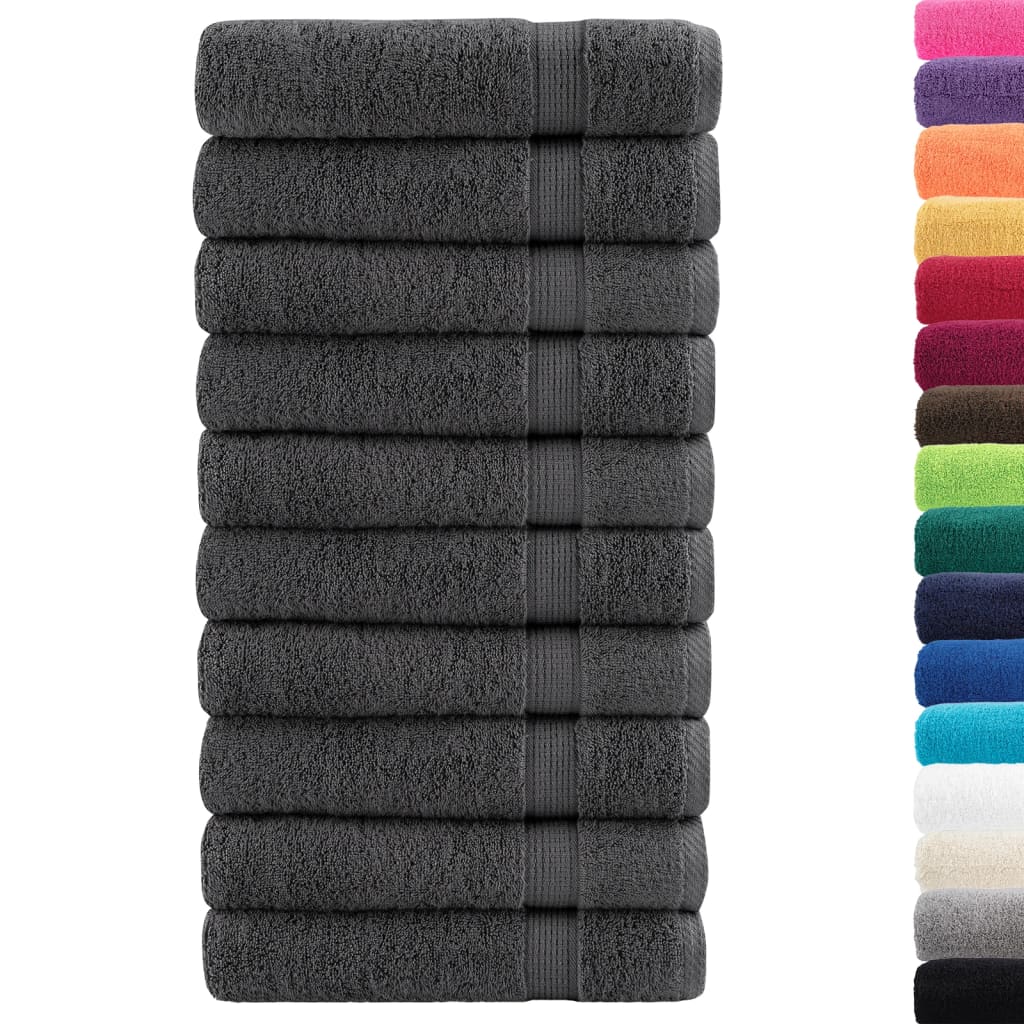 Asciugamani Premium SOLUND 50 pz Antracite 50x100 cm 600 g/m²