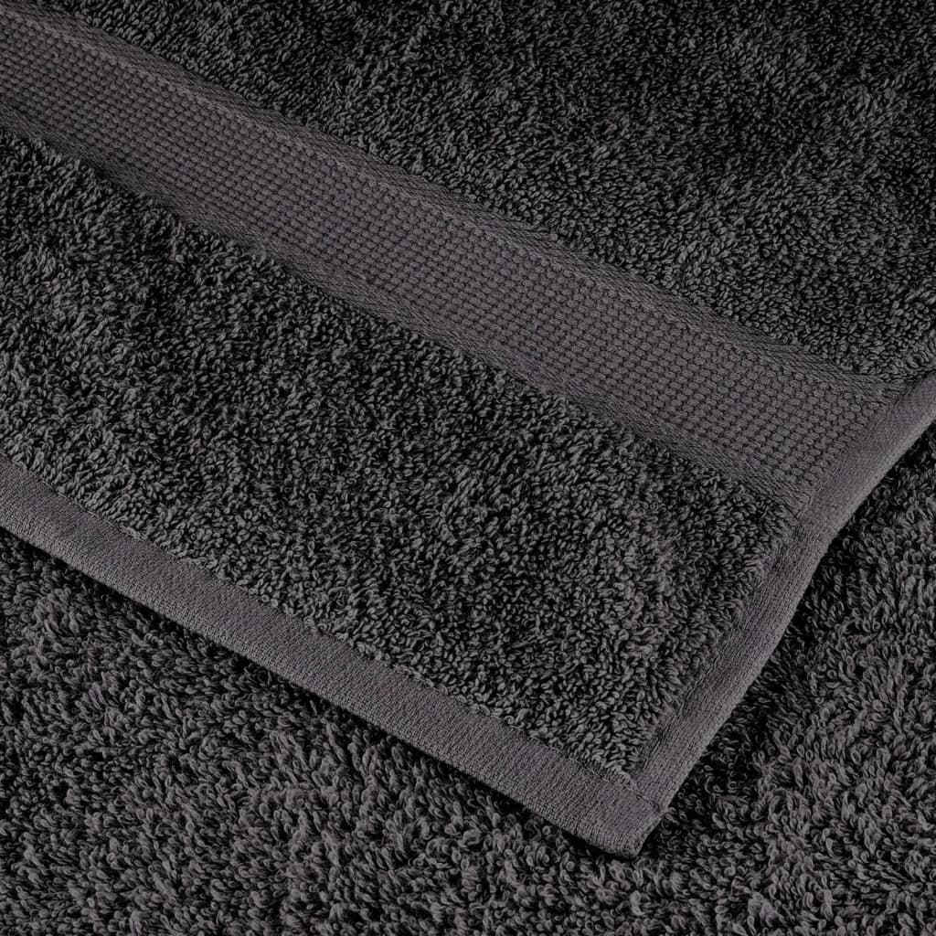 Asciugamani da doccia premium SOLUND 4 pezzi Antracite 70x140 cm 600 g/m²