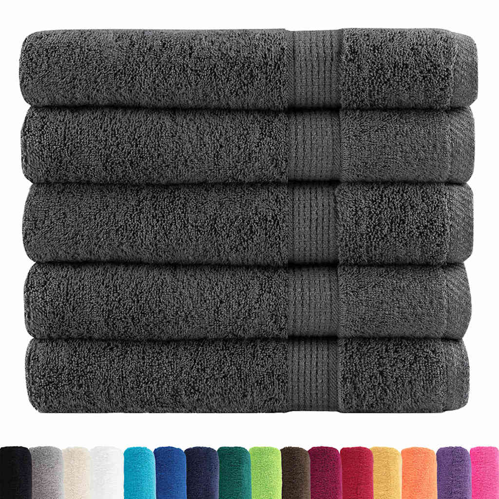 Asciugamani Premium SOLUND 50 pz Antracite 100x200 cm 600 g/m²