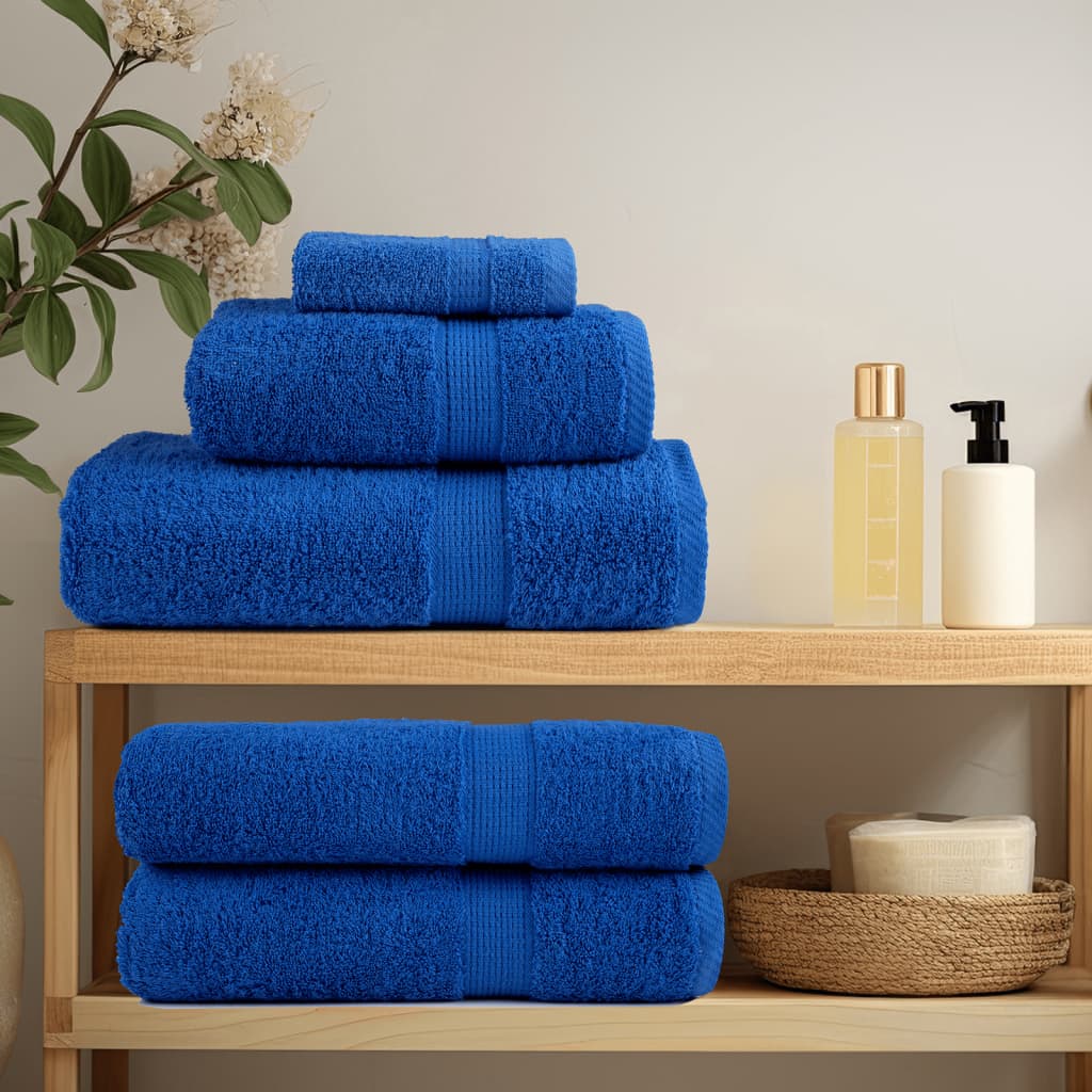 Asciugamani Premium SOLUND 4 pz Blu 30x30 cm 600 g/m²