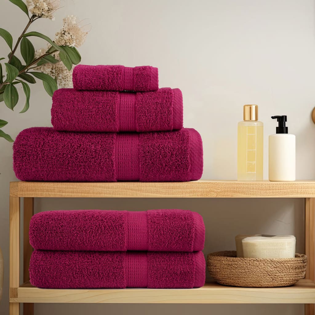 Asciugamani Premium SOLUND 2 pz Bordeaux 30x30 cm 600 g/m²