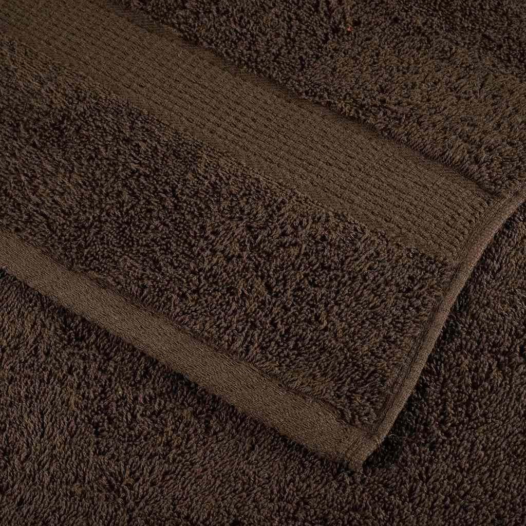 Asciugamano per Ospiti SOLUND 4 pz Marrone 15 x 21 cm 550 gsm