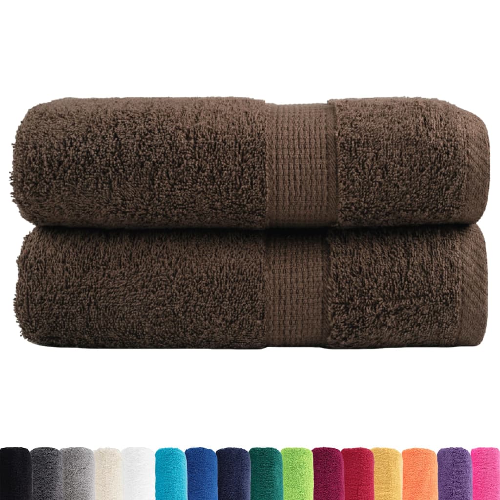 Asciugamani Premium SOLUND 2 pz Marrone 30x30 cm 600 g/m²