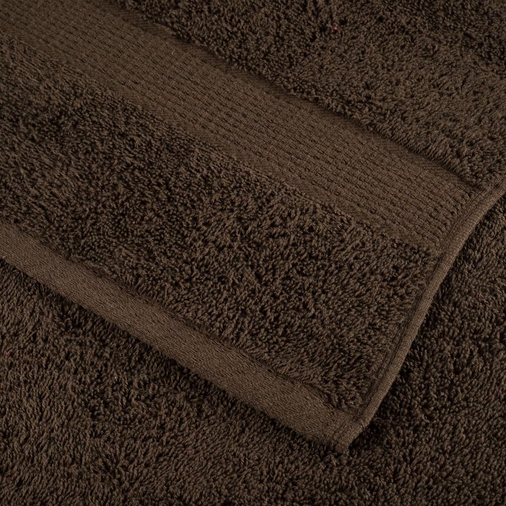 Asciugamani da bagno Premium SOLUND 10 pz Marrone 100x150 cm 600 g/m²