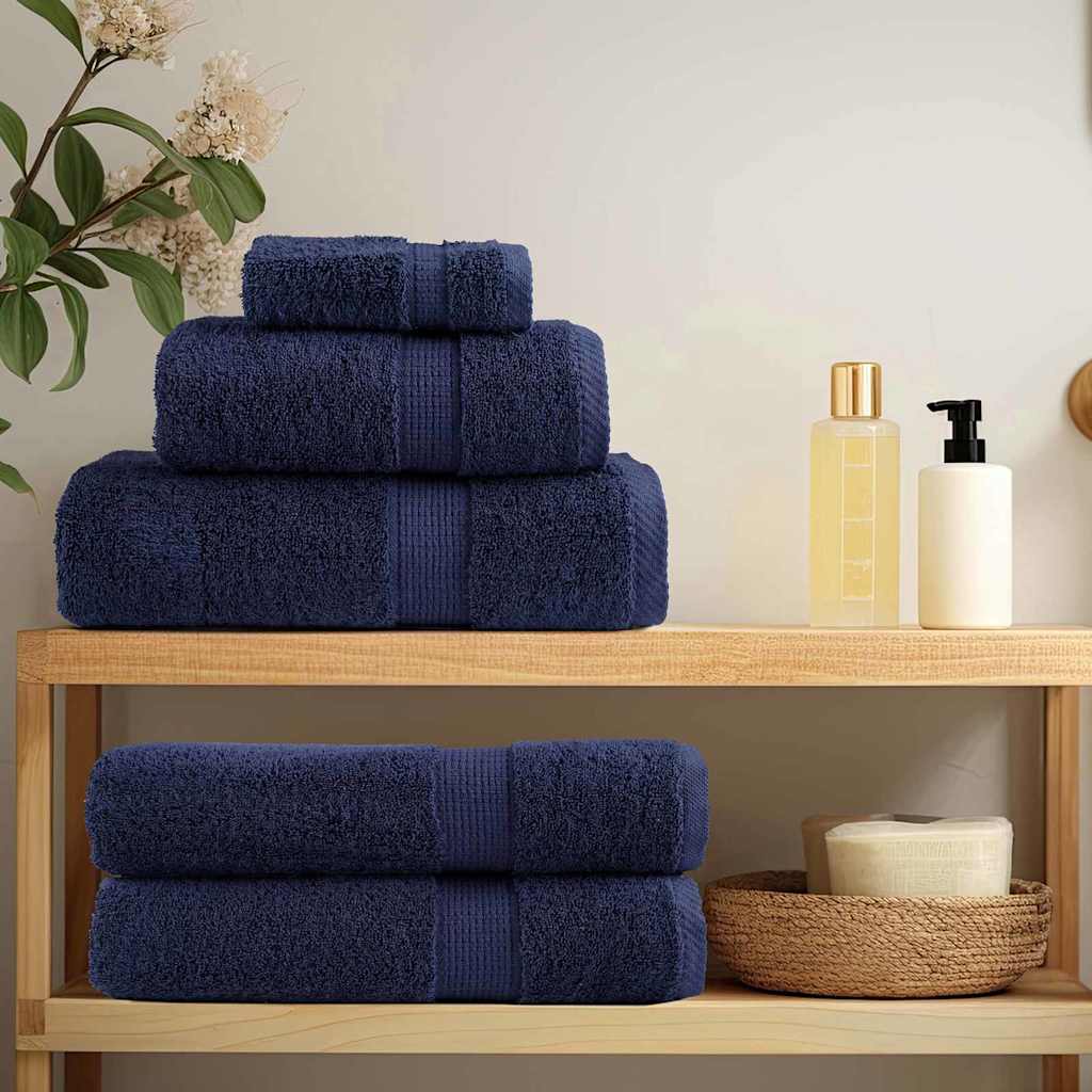 Asciugamano per Ospiti SOLUND 4 pz Blu navy 15 x 21 cm 550 gsm