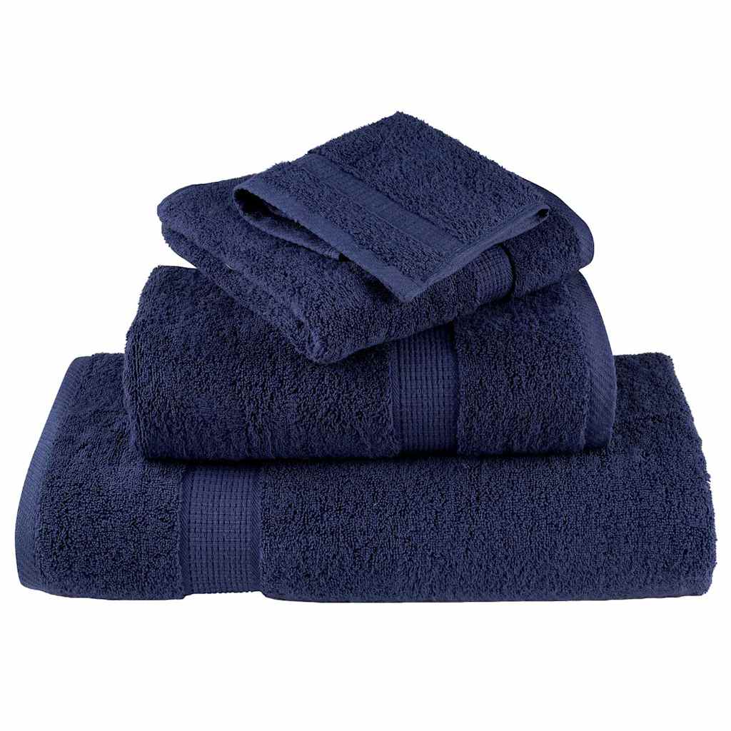 Asciugamano per Ospiti SOLUND 4 pz Blu navy 15 x 21 cm 550 gsm