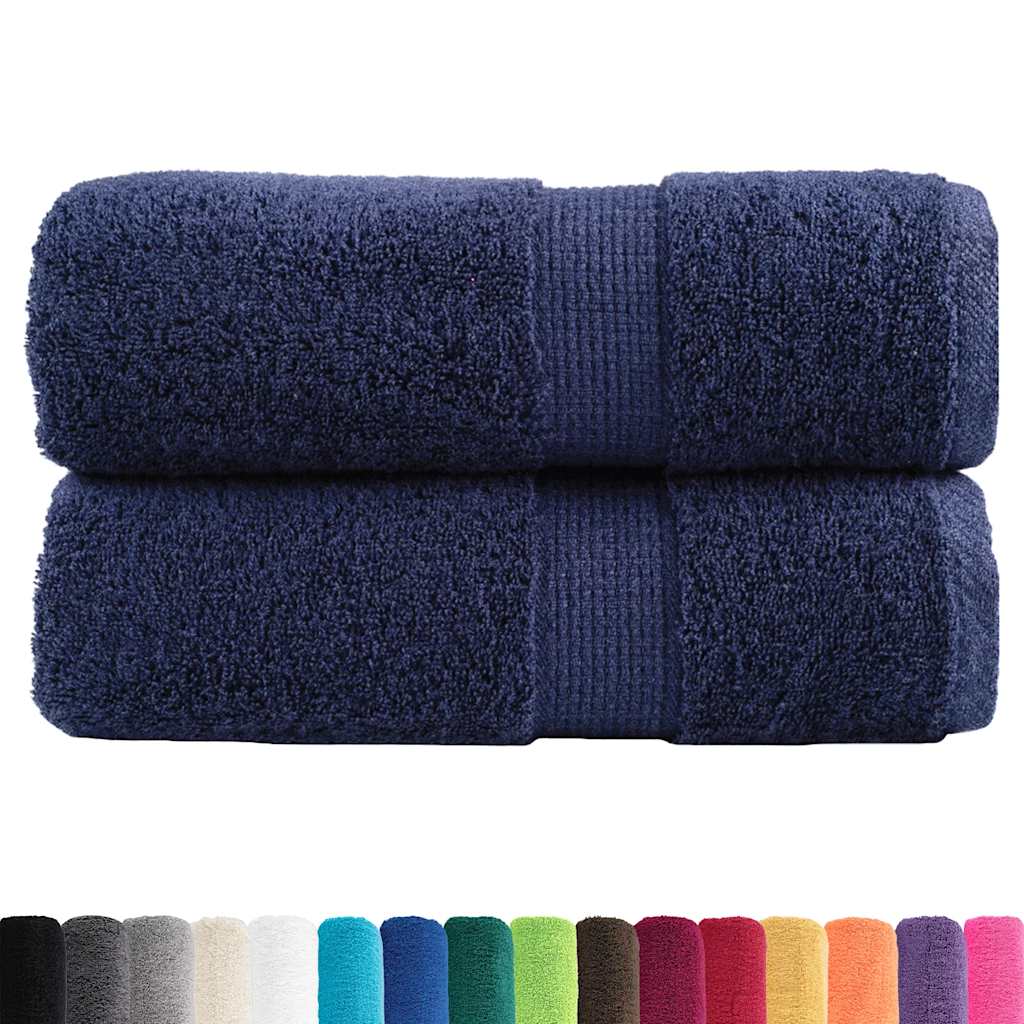 Asciugamani Premium SOLUND 2 pz Blu Navy 30x30 cm 600 g/m²