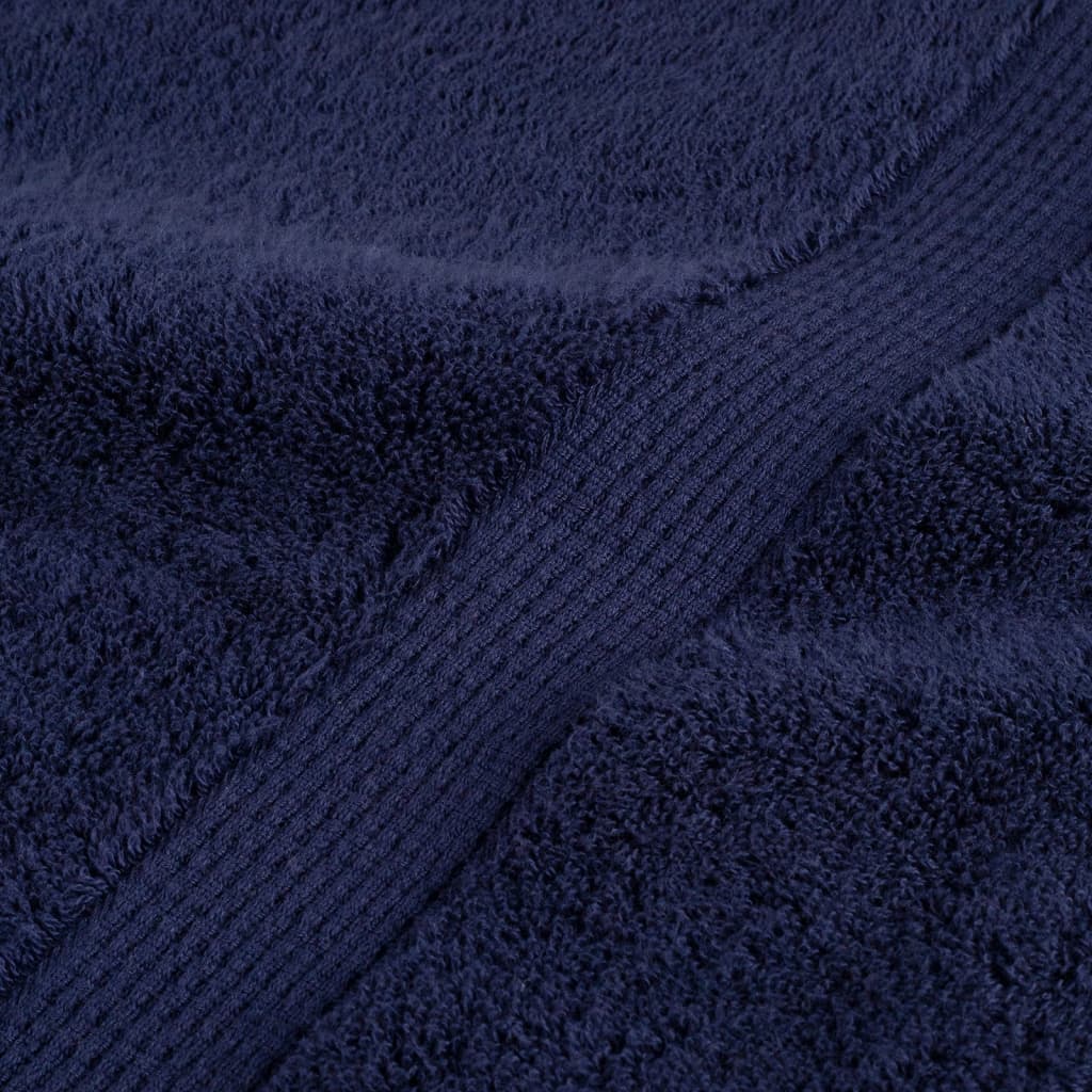 Asciugamani per ospiti Premium SOLUND 2 pz Blu navy 30x50 cm 600 g/m²