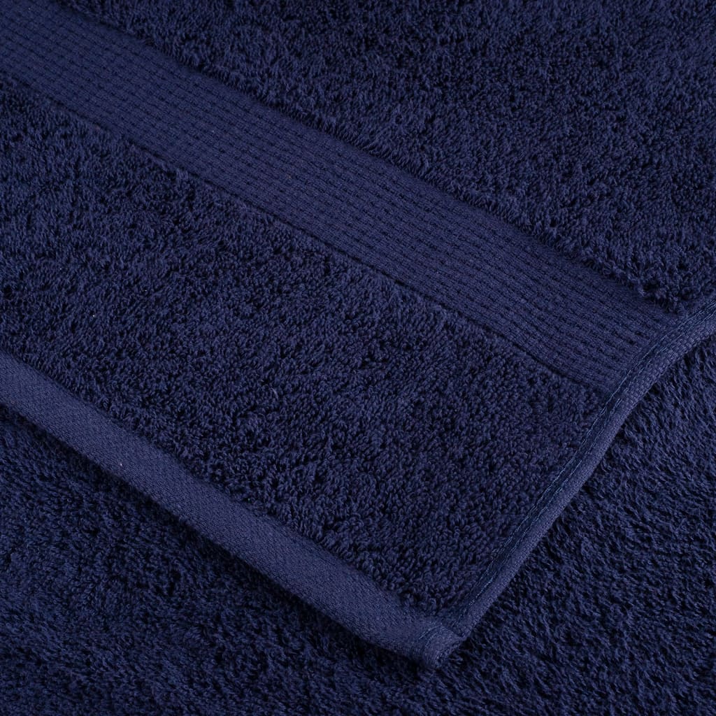 Asciugamani Premium SOLUND 2 pz Blu Navy 50x100 cm 600 g/m²