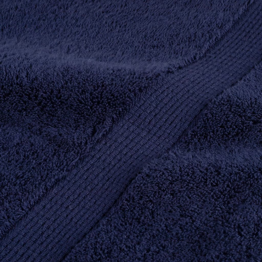 Asciugamani Premium SOLUND 10 pz Blu Navy 50x100 cm 600 g/m²