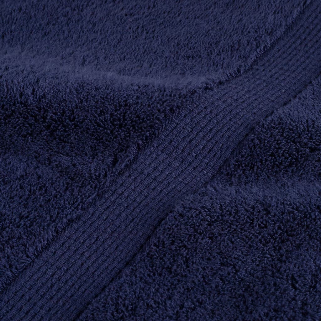 Asciugamani da doccia premium SOLUND 4 pezzi blu navy 70x140 cm 600 g/m²