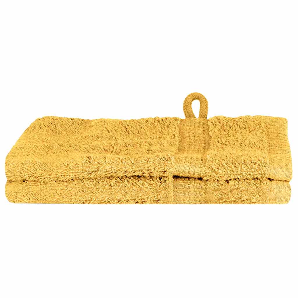 Asciugamano per Ospiti SOLUND 2 pz Oro 15 x 21 cm 550 gsm