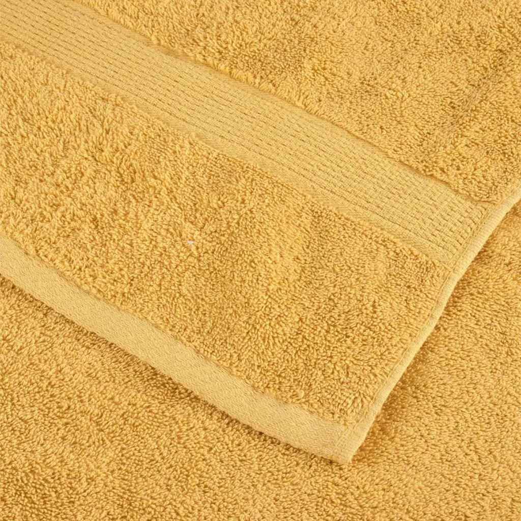 Asciugamano per Ospiti SOLUND 2 pz Oro 15 x 21 cm 550 gsm