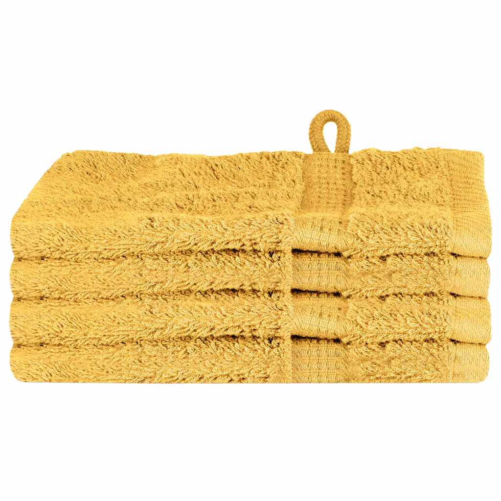 Asciugamano per Ospiti SOLUND 4 pz Oro 15 x 21 cm 550 gsm