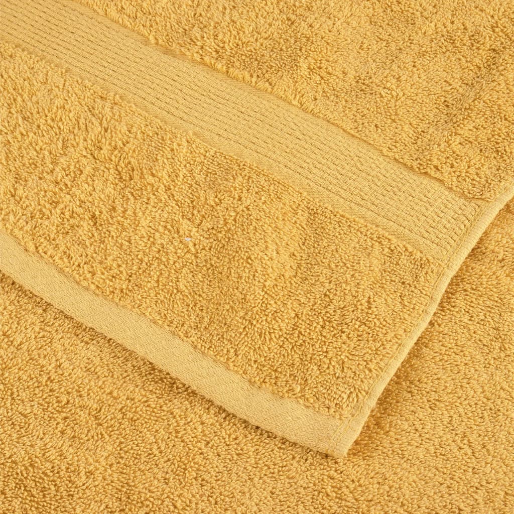 Asciugamani Premium SOLUND 2 pz Oro 30x30 cm 600 g/m²