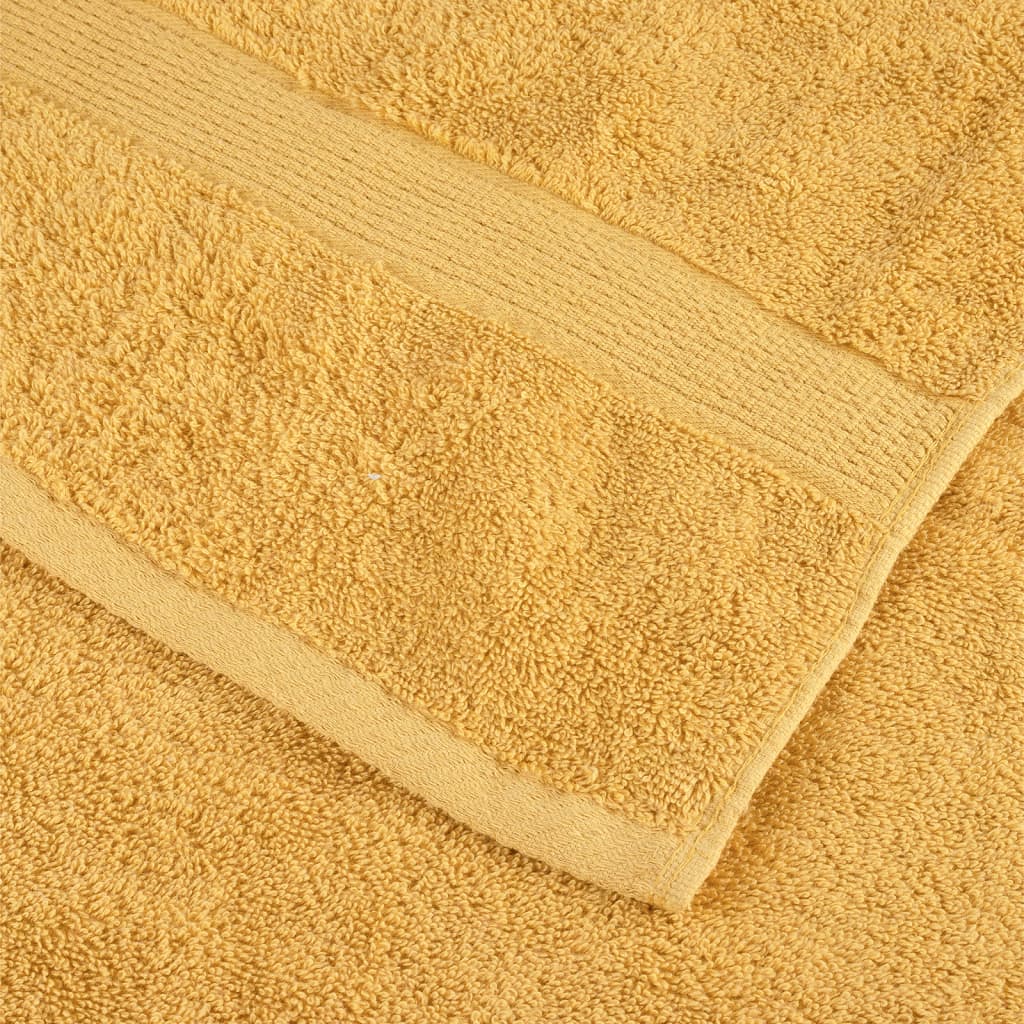 Asciugamani da bagno Premium SOLUND 10 pz Oro 100x150 cm 600 g/m²