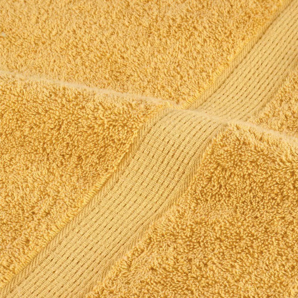 Asciugamani da bagno Premium SOLUND 10 pz Oro 100x150 cm 600 g/m²