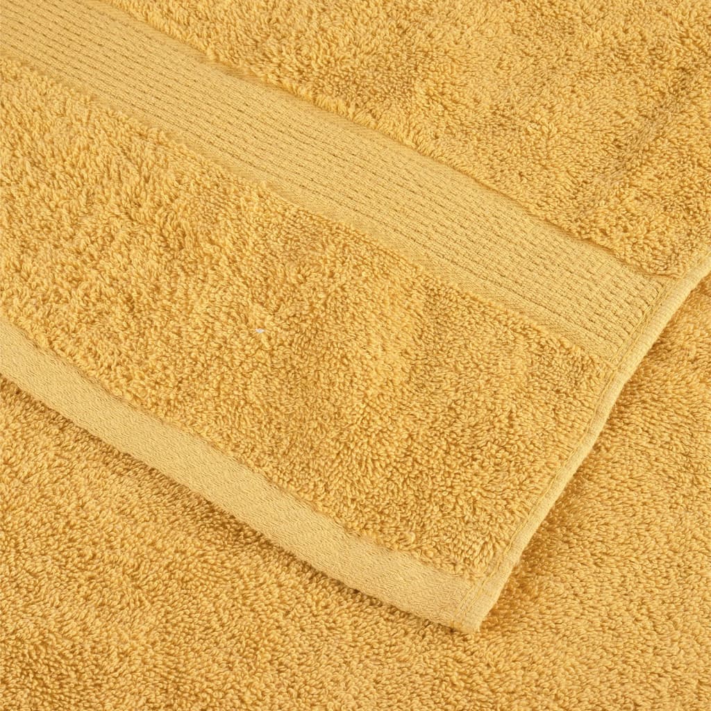 Asciugamani Premium SOLUND 4 pz Oro 100x200 cm 600 g/m²