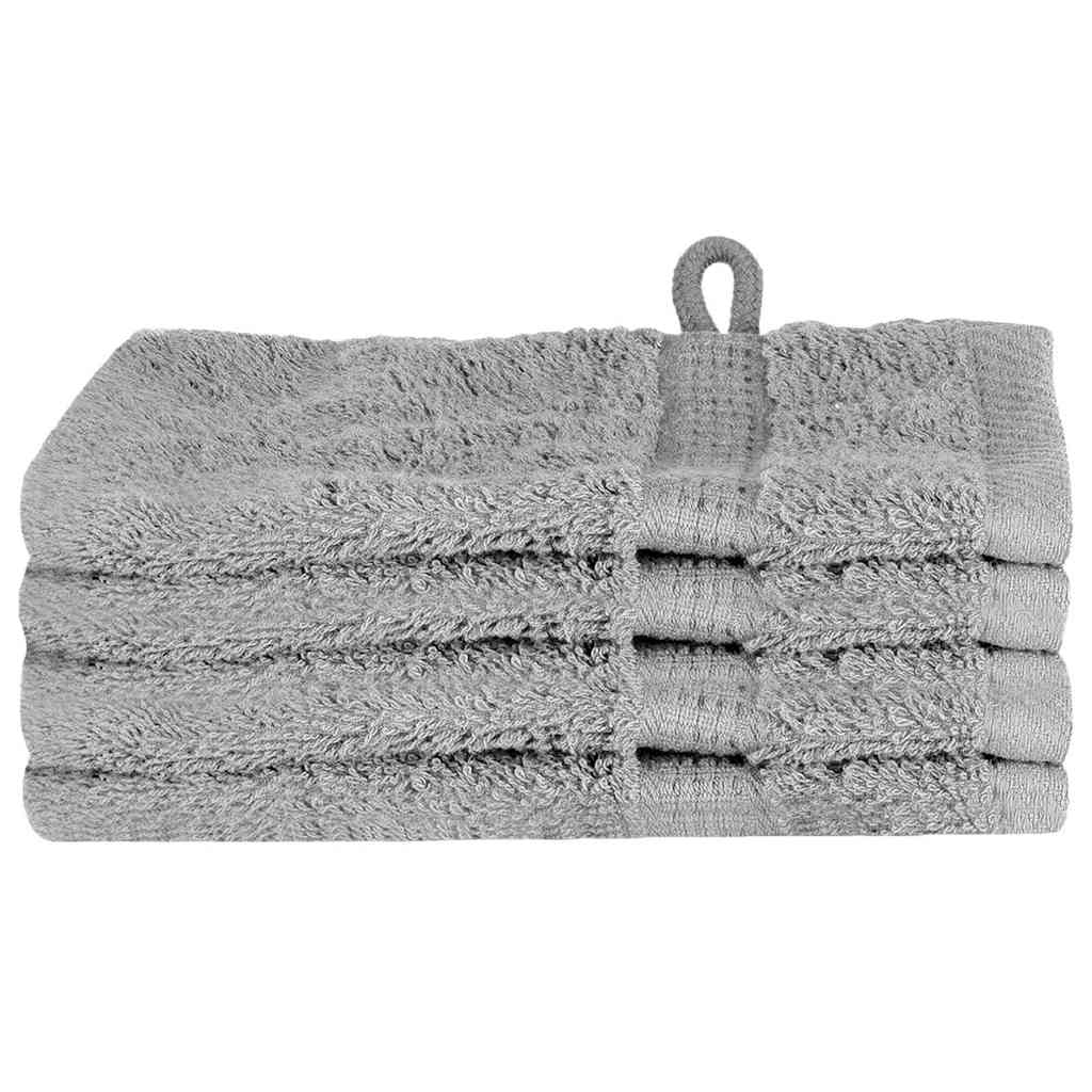 Asciugamano per Ospiti SOLUND 4 pz Grigio 15 x 21 cm 550 gsm