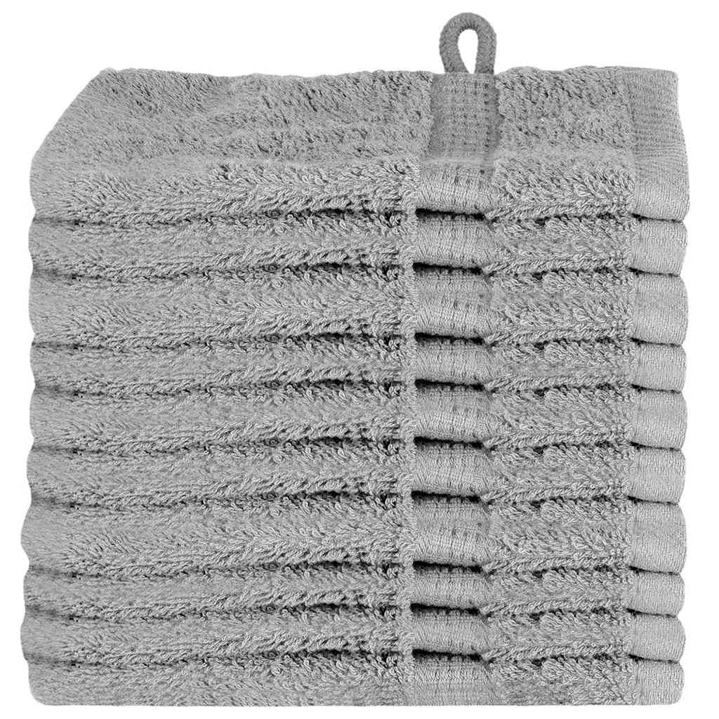 Asciugamano per Ospiti SOLUND 10 pz Grigio 15 x 21 cm 550 gsm