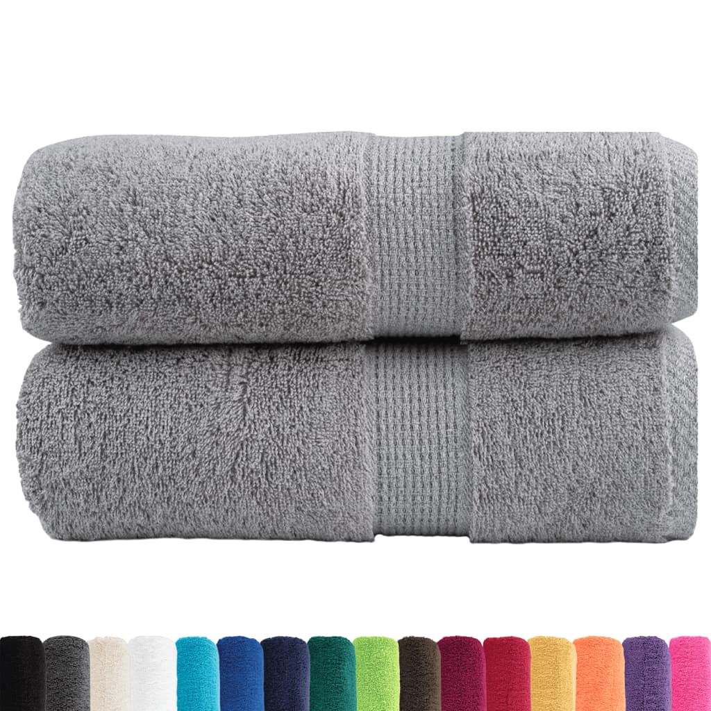 Asciugamani per ospiti Premium SOLUND 2 pz Grigio 30x50 cm 600 g/m²