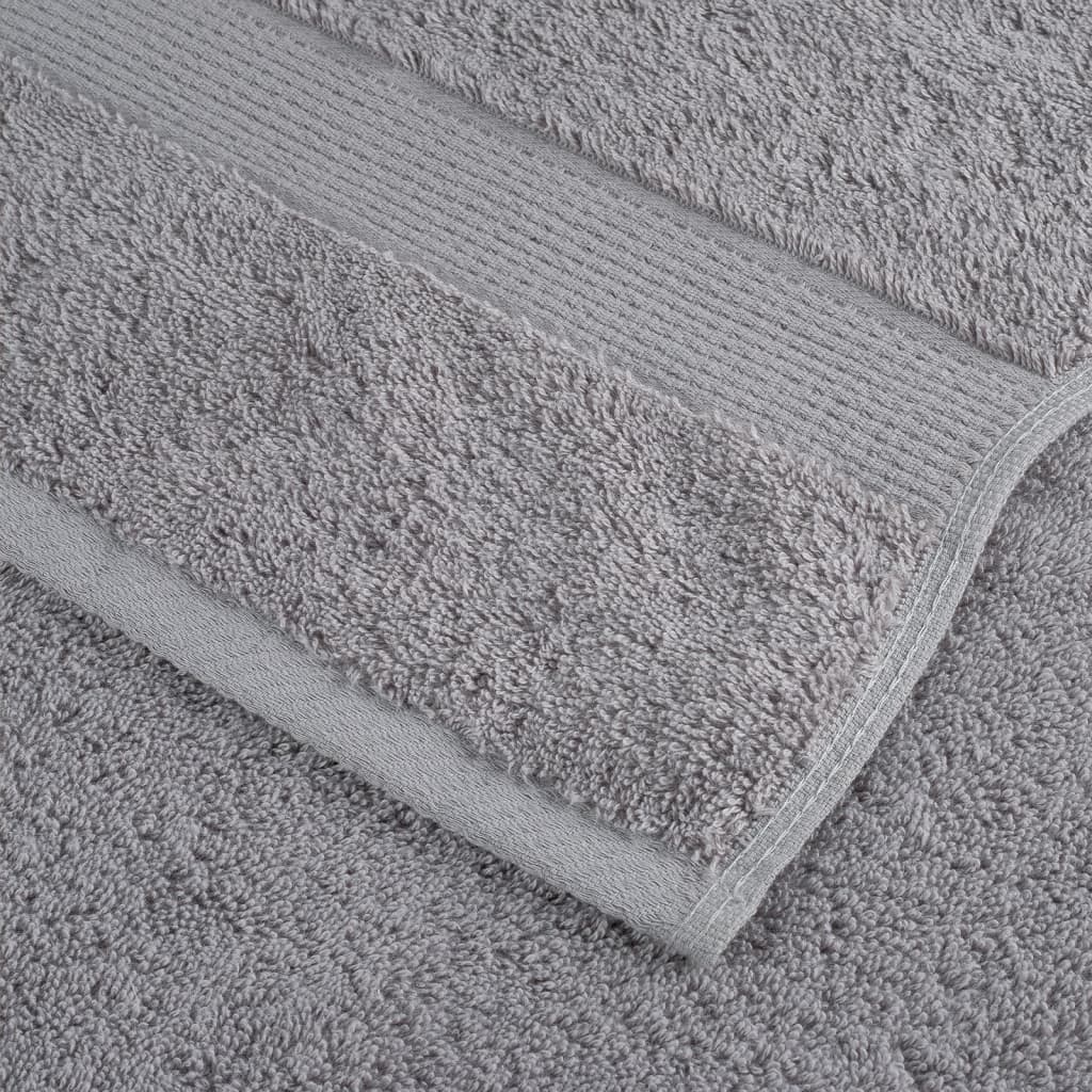 Asciugamani da doccia premium SOLUND 4 pezzi Grigio 70x140 cm 600 g/m²