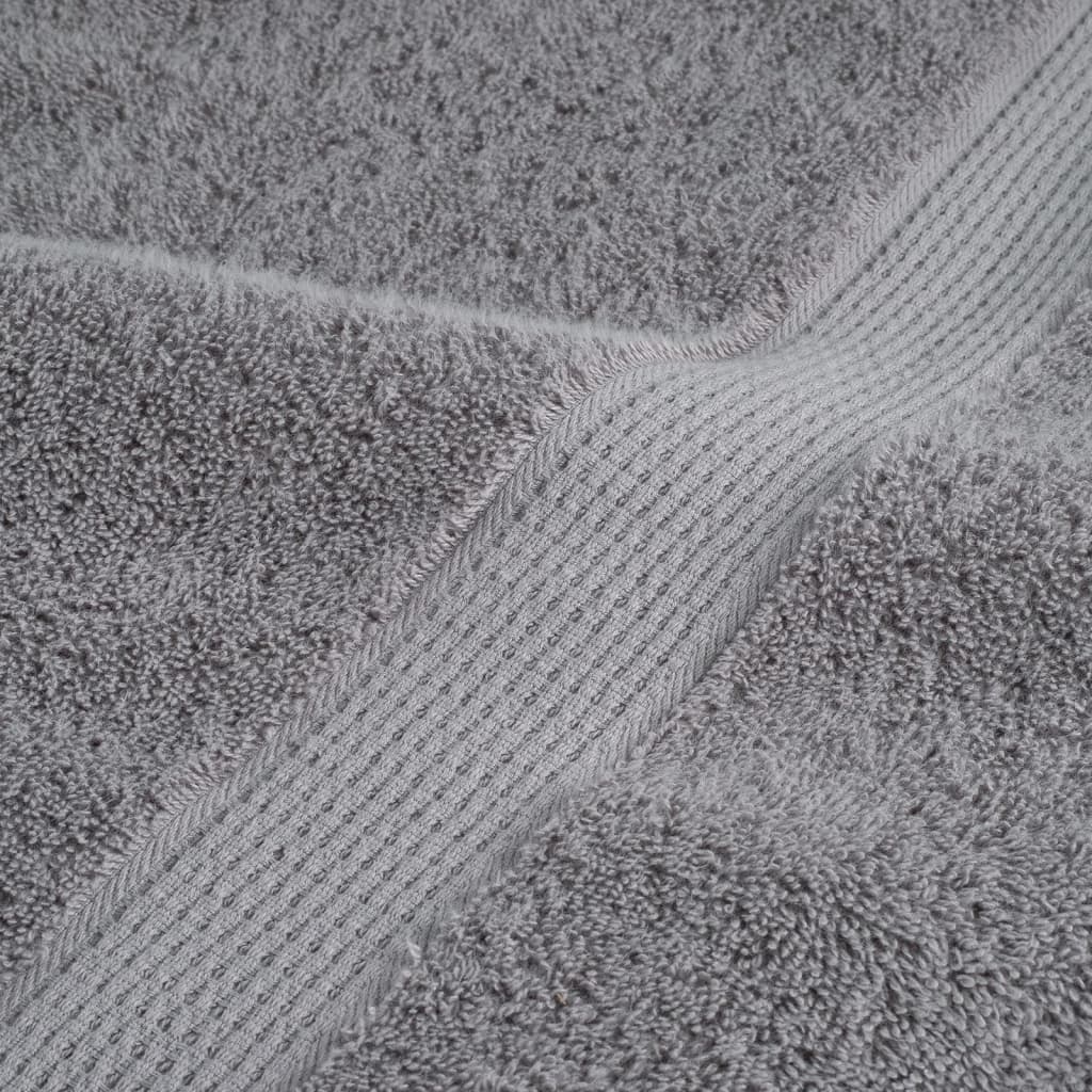 Asciugamani da doccia premium SOLUND 4 pezzi Grigio 70x140 cm 600 g/m²