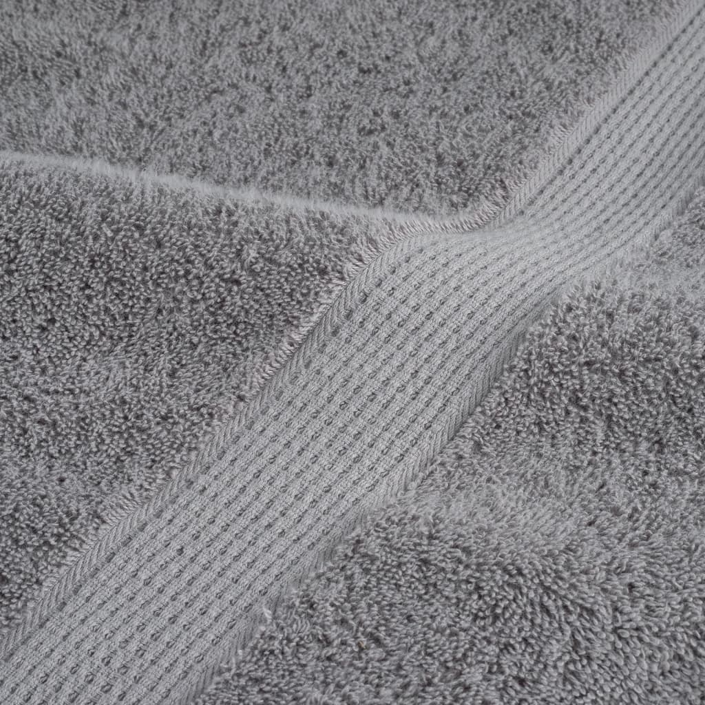Asciugamani da doccia premium SOLUND 10 pezzi Grigio 70x140 cm 600 g/m²