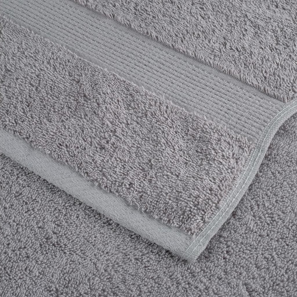 Asciugamani da bagno Premium SOLUND 10 pz Grigio 100x150 cm 600 g/m²