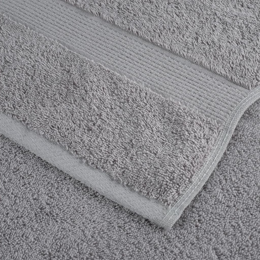 Asciugamani per sauna Premium SOLUND 4 pz Grigio 80x200 cm 600 g/m²