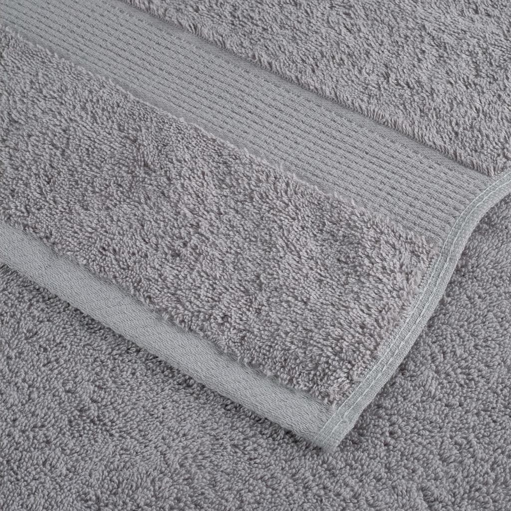 Asciugamani per sauna Premium SOLUND 10 pz Grigio 80x200 cm 600 g/m²