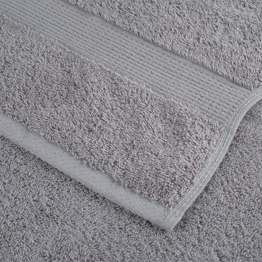 Asciugamani Premium SOLUND 2 pz Grigio 100x200 cm 600 g/m²