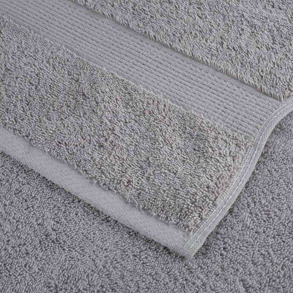 Asciugamani Premium SOLUND 10 pz Grigio 100x200 cm 600 g/m²