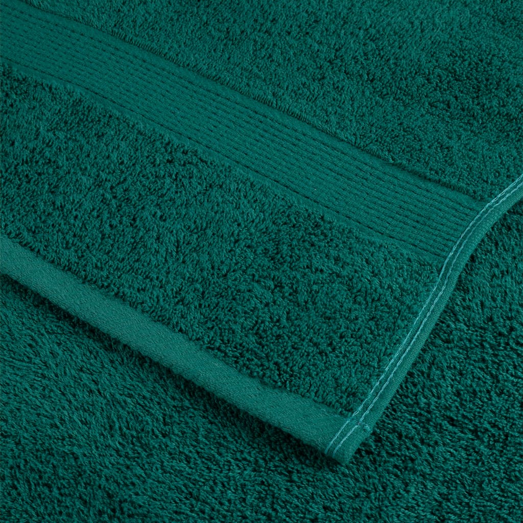 Asciugamani da bagno Premium SOLUND 4 pz Verde 100x150 cm 600 g/m²