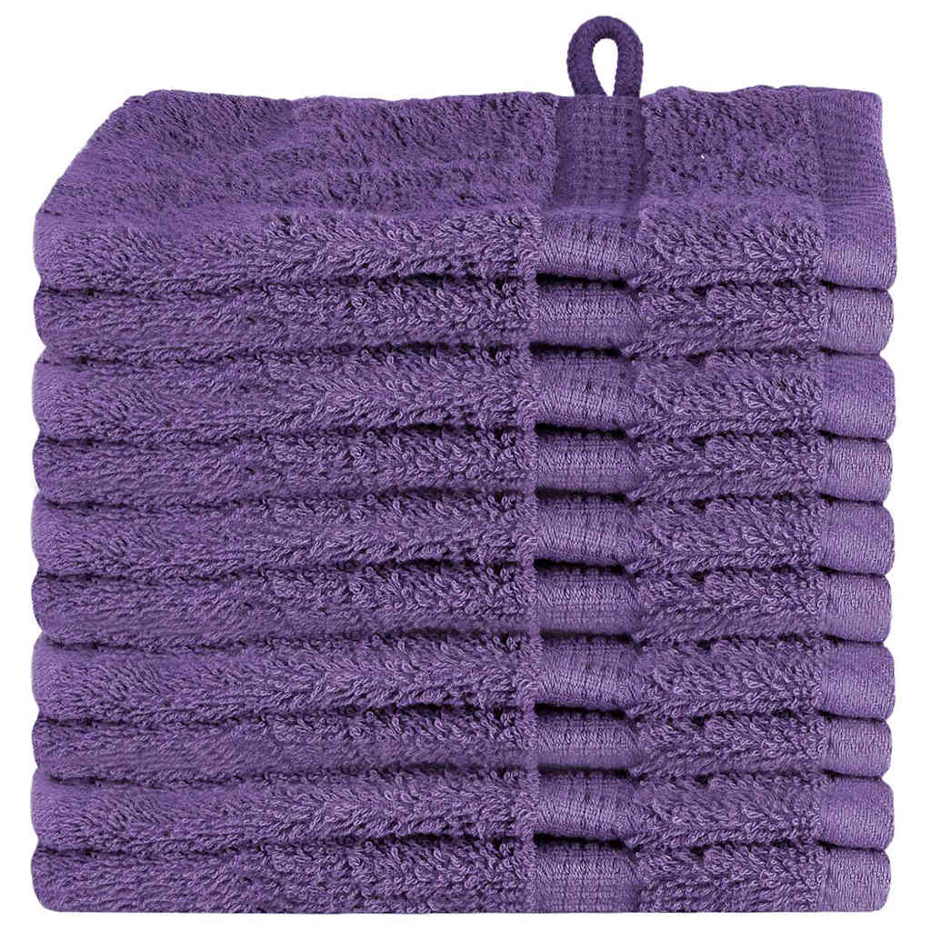 Asciugamano per Ospiti SOLUND 10 pz Viola 15 x 21 cm 550 gsm