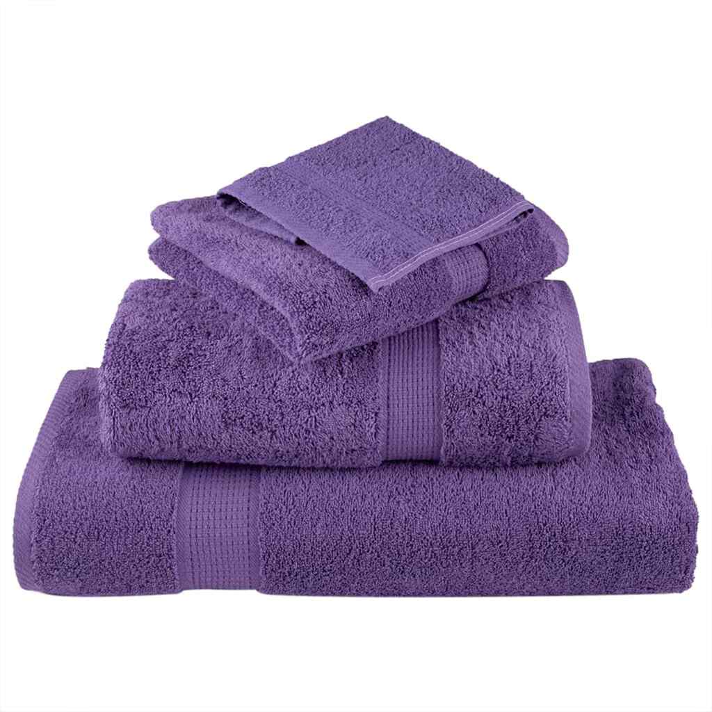 Asciugamano per Ospiti SOLUND 10 pz Viola 15 x 21 cm 550 gsm